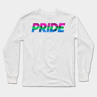 LGBTQ+ PRIDE: Polysexual Pride Flag Long Sleeve T-Shirt